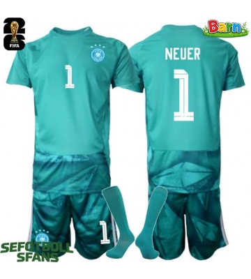 Tyskland Manuel Neuer #1 Målvakt Hemmaställ Barn VM 2026 Kortärmad (+ Korta byxor)